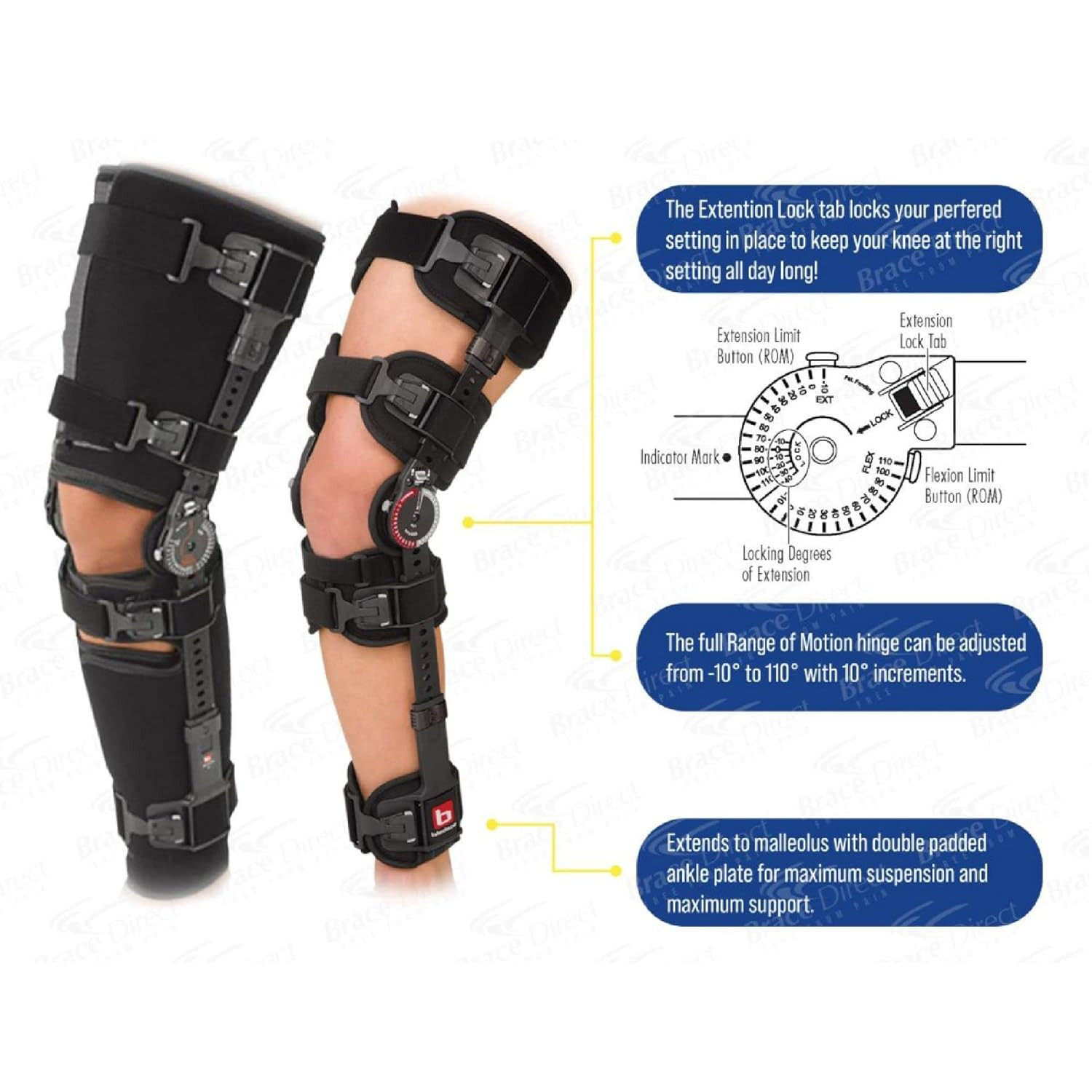 Bledsoe G3 Adjustable Post-Op Knee Brace for Optimal Recovery and Support