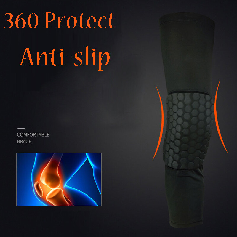 HONEY PADS SPORT SLEEVE KNEE SUPPORT BRACE BASKETBALL ELASTIC COMPRESSION