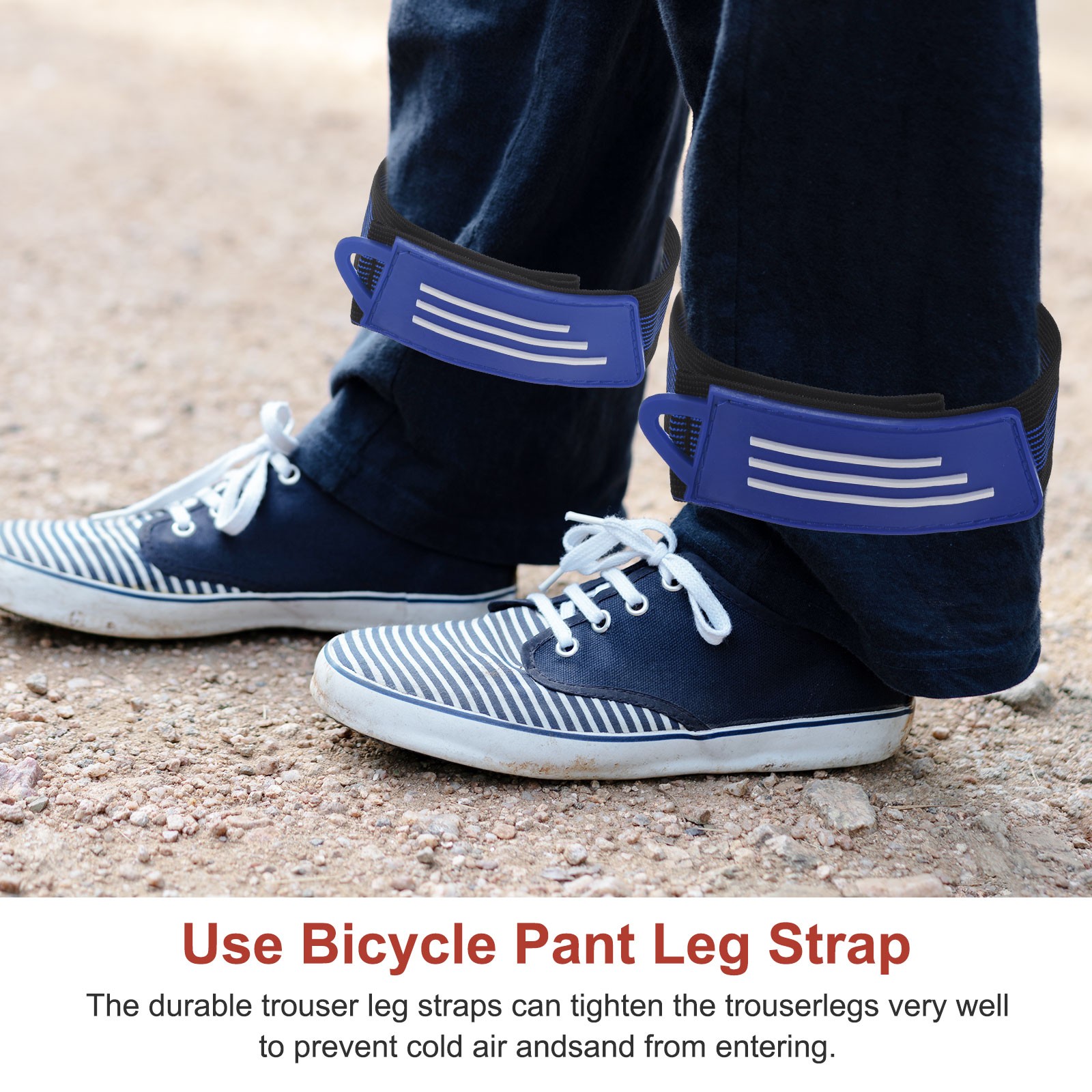 Bike Leg Band [2PCS] – Cycling Safety Straps – [Blue]