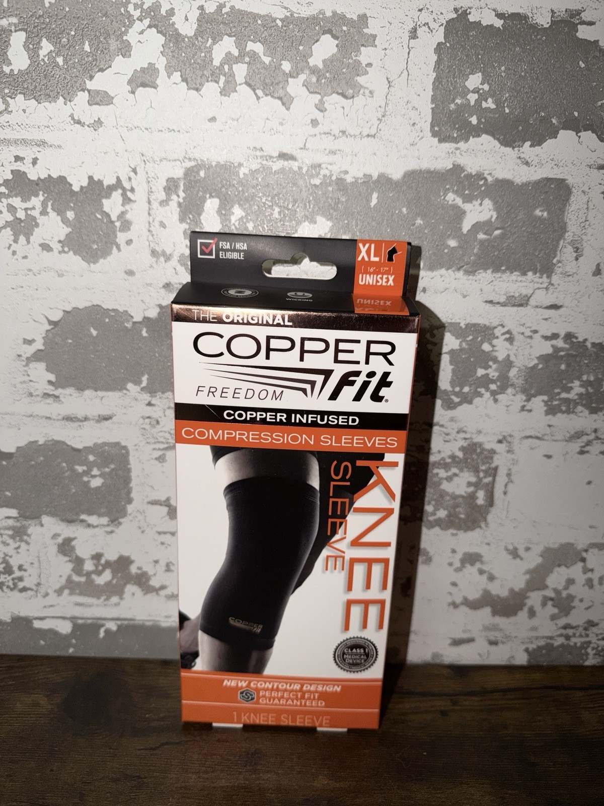New in Box! COPPER Fit Compression Knee Sleeve – Size XL