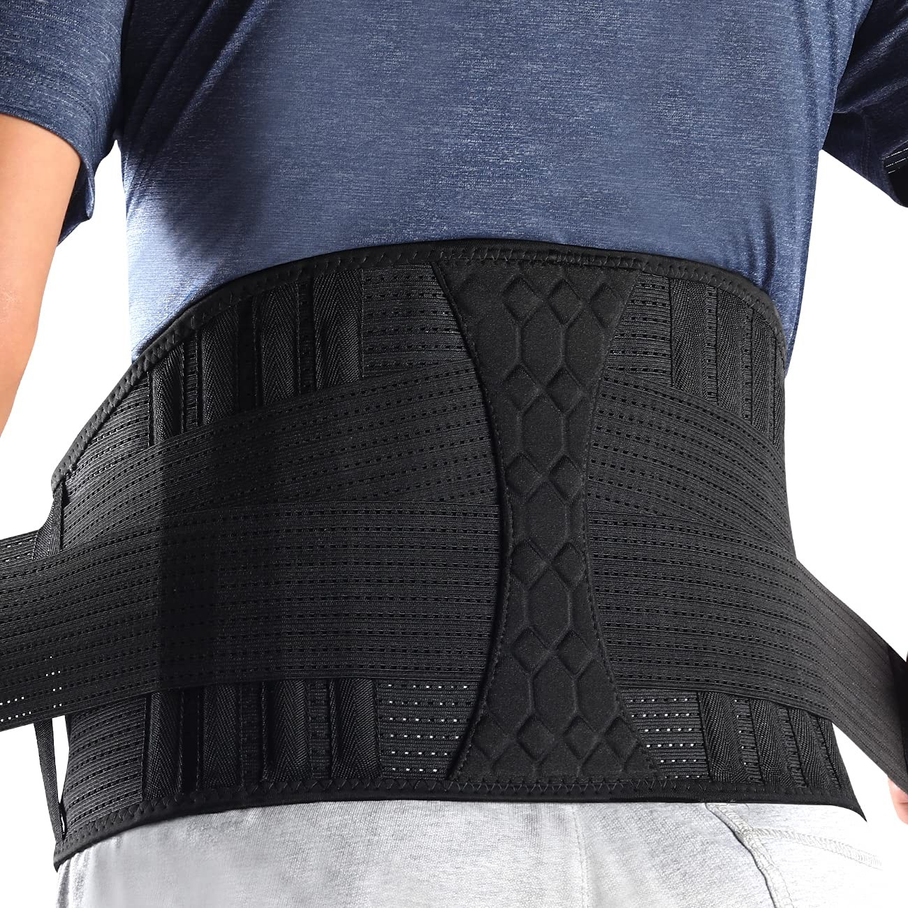 Racbeuk Lumbar Support Belt Lower Back Brace for Lifting, X-Large, Black