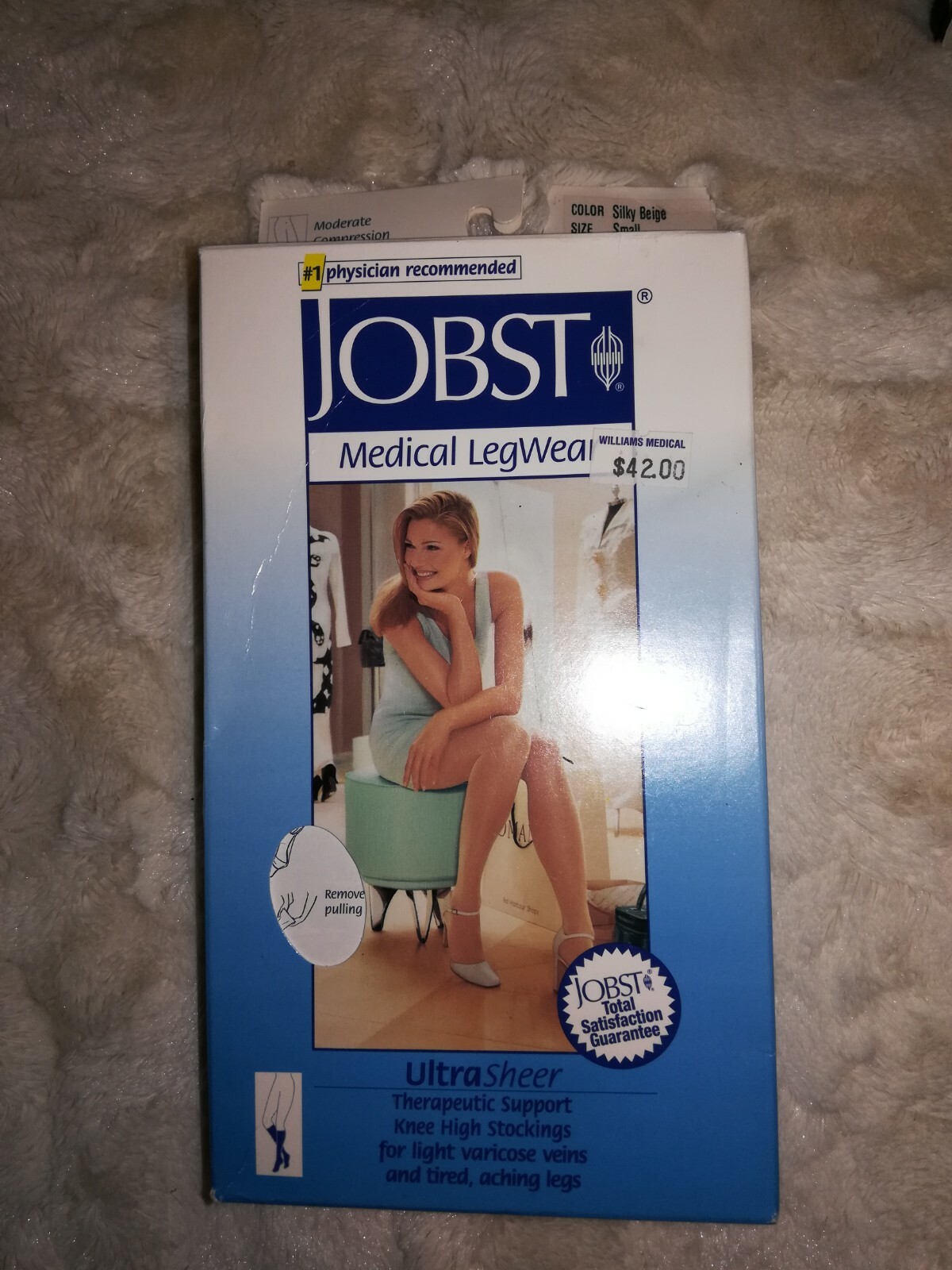 Womens Ultrasheer Compression Knee Stockings 15-20 mmhg Supports Jobst small A2