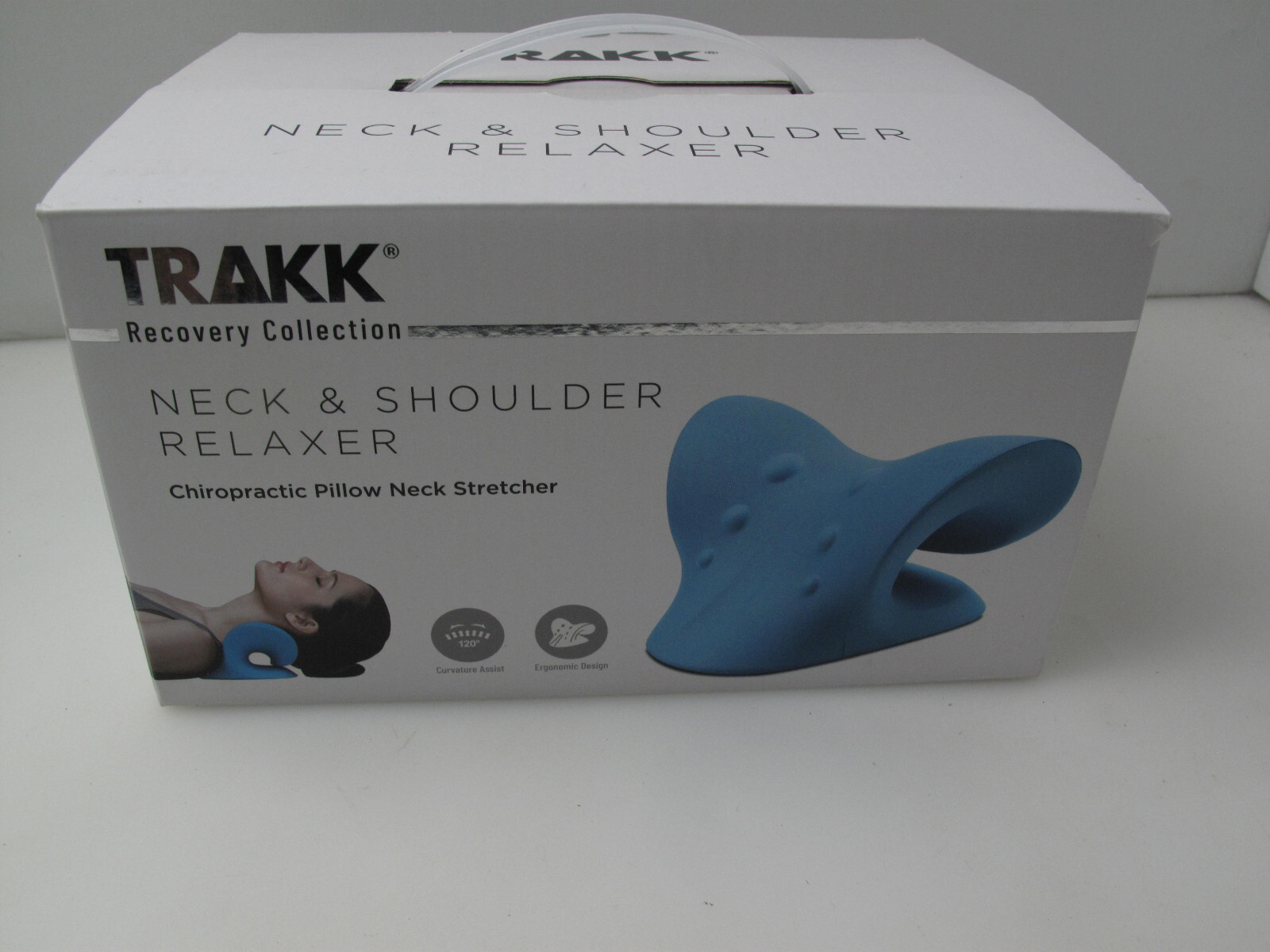 Trakk Neck & Shoulder Relaxer, Recovery Collection, Blue, Open Box