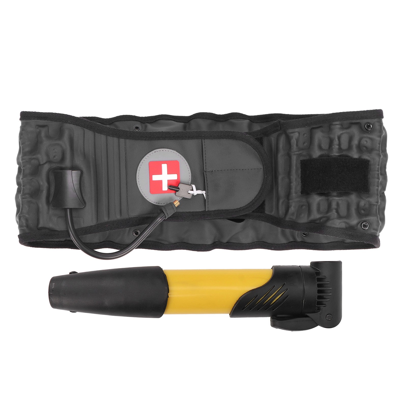 Black Lumbar Traction Belt Inflatable Improve Pain Back Decompression Belt WT