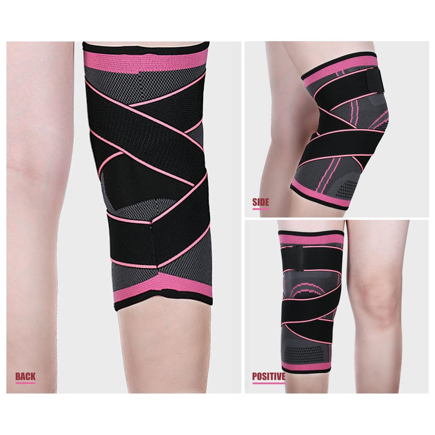 Knee Compression Sleeve with Strap, 1 Pack High Stretch Knee Sleeve Knee Supp…