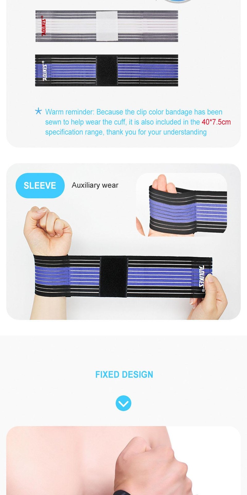 Aolikes Adjustable Carpal Tunnel Braces, Lightweight Wrist Wraps for Fitness Spo