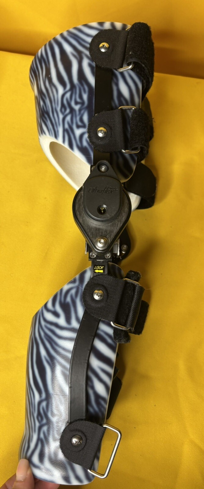KS1R Ultraflex Custom Knee Right Leg Orthotic Brace Zebra Print
