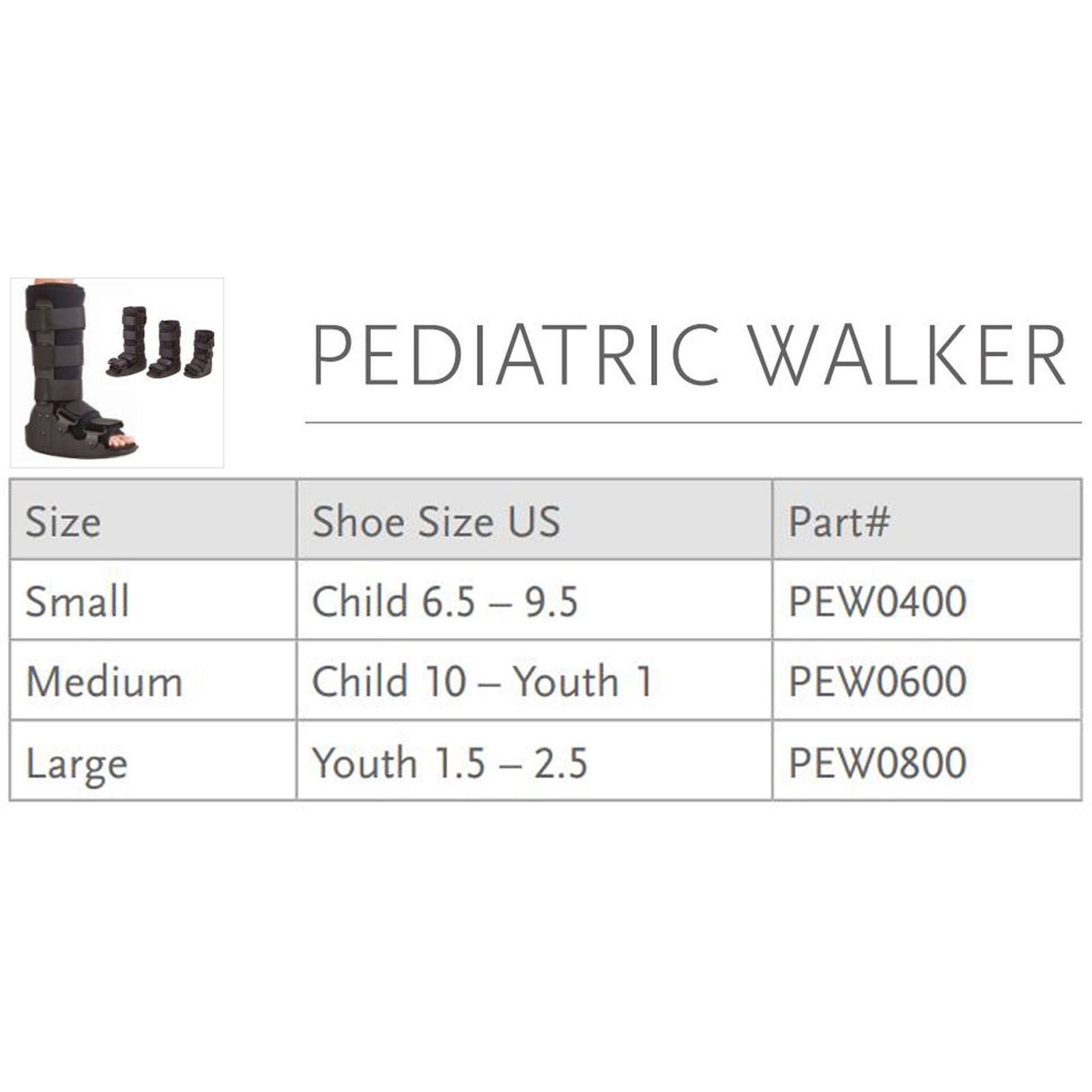 Ossur Black Walker Boot Large Hook and Loop Strap for Either Foot