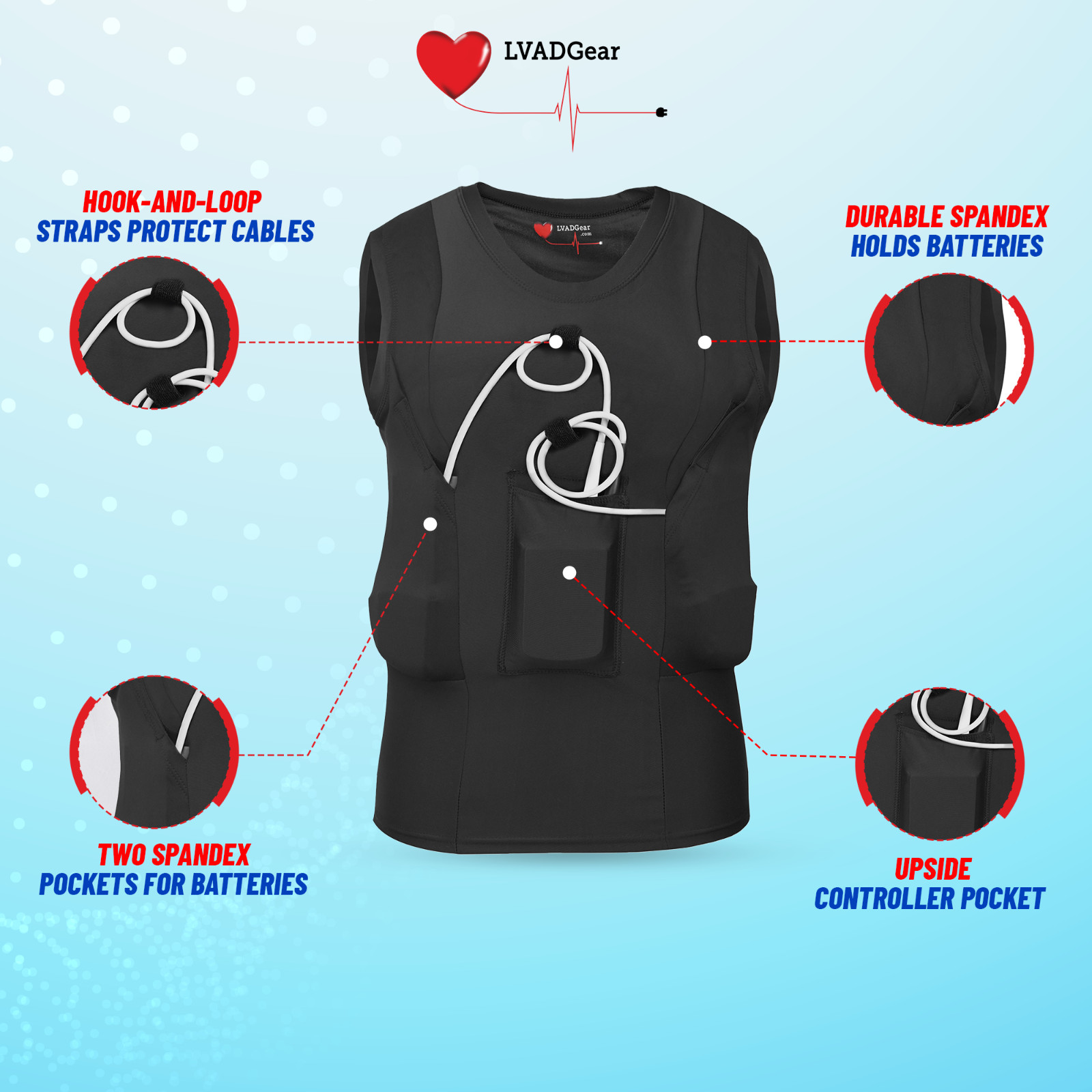 LVAD Women’s Tank Top for HeartMate – Comfortable & Sleeveless Shirt, S-3XL