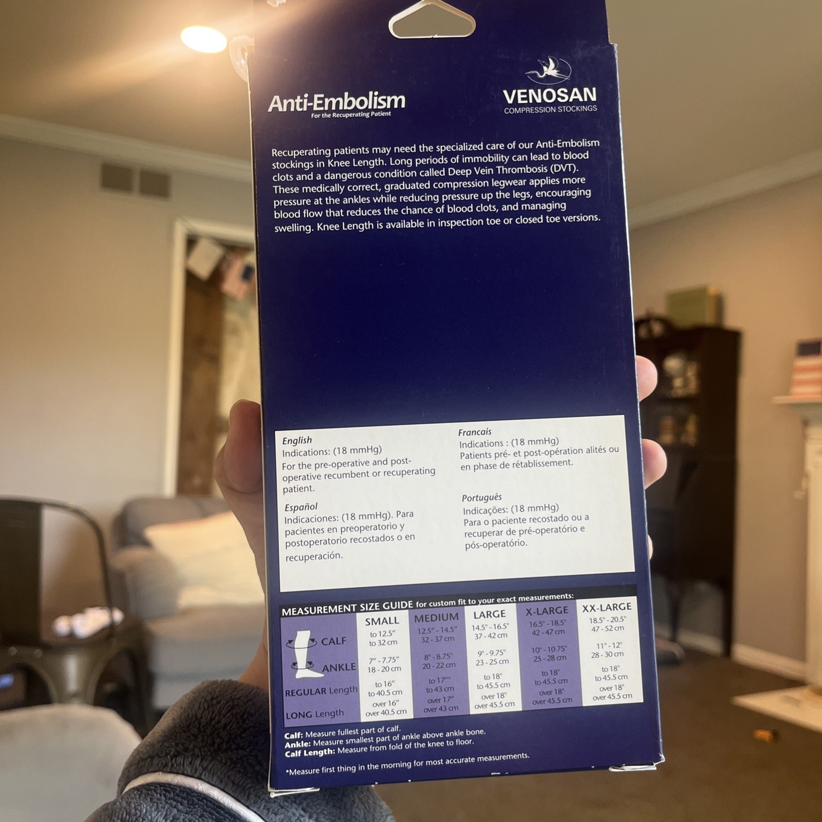 Venosan AES 12-18 mmHg Below Knee Window Toe White SMALL – ANTI-EMBOLISM