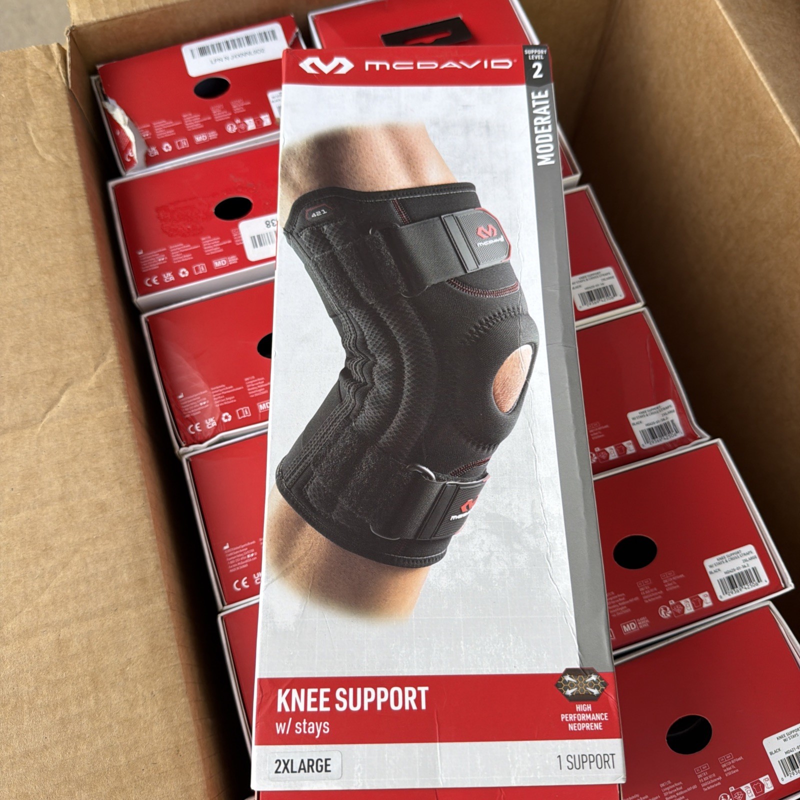 Mcdavid Level 2 Knee support w/ stays size XX-large 17.5-19