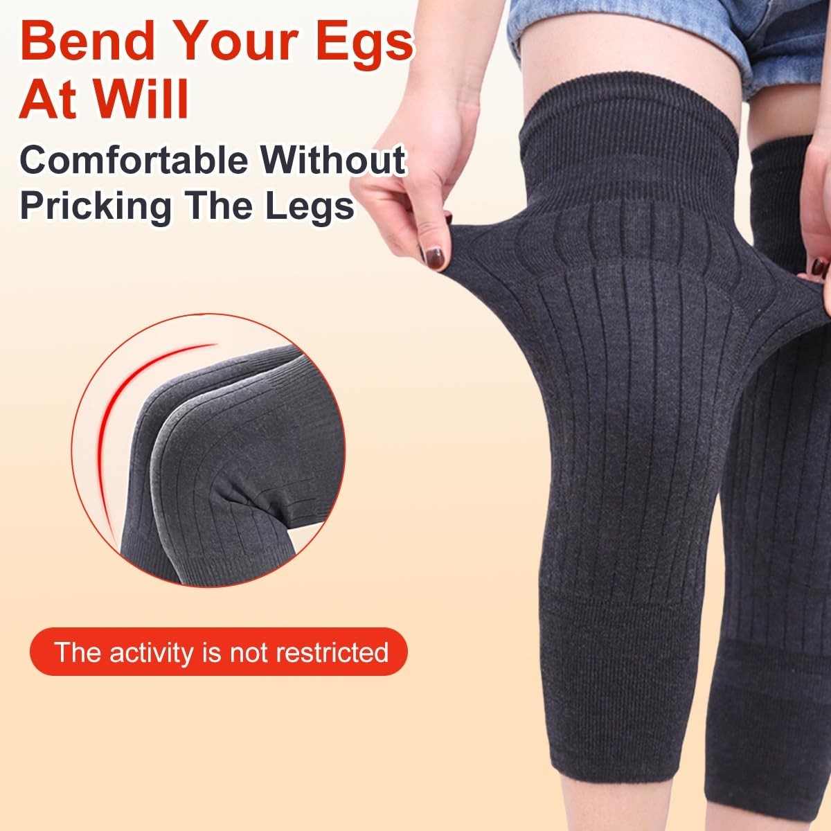 Men Women Sports Knee Brace Support Pads Breathable Warm Leg Warmers