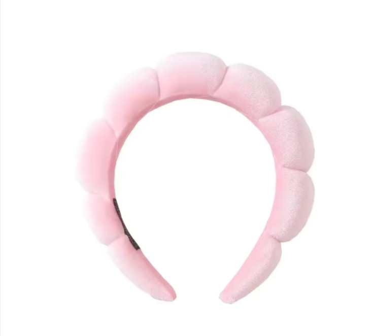 2024 Fashion Sponge Headband for Women Girls Hair Puff Band Makeup Bubble Fresh