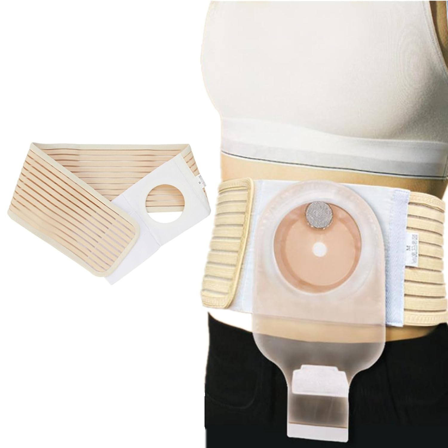 Men or Women Ostomy Belt Breathable Ostomy Hernia Support Belt Abdominal Stoma B