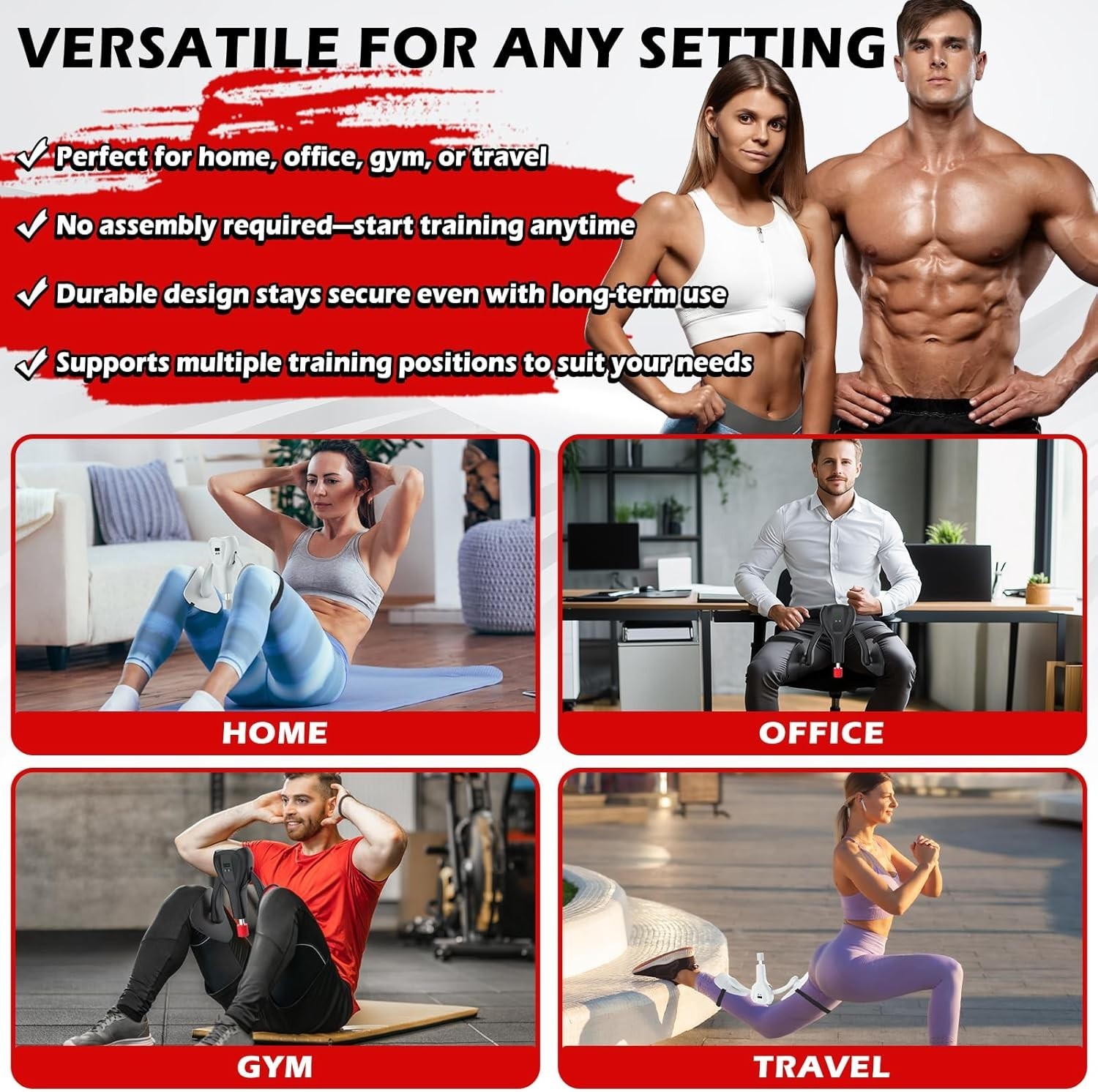 3rd Gen Thigh Exerciser 100 lbs Resistance Bands/`