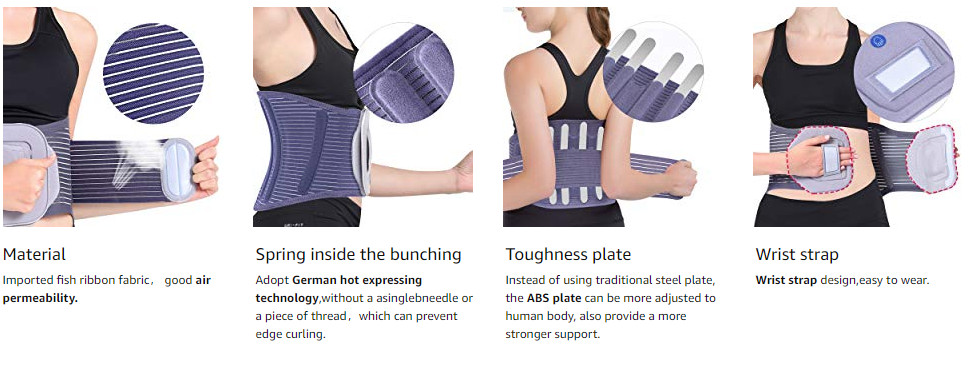LEAMAI Adjustable Unisex Lumbar Brace Belt Lower Back Pain Relief