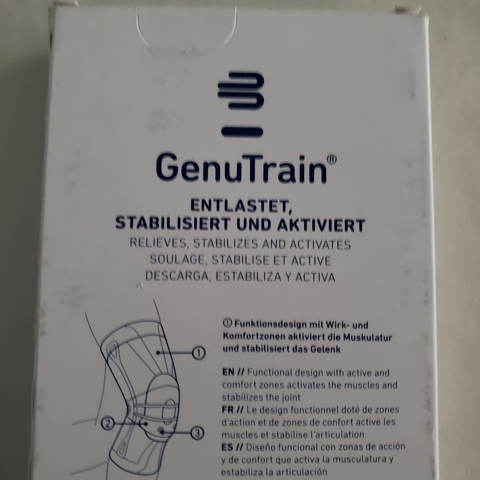 Kniebandage Bauerfeind GenuTrain Knee support SIZE 6 BEIGE NEW