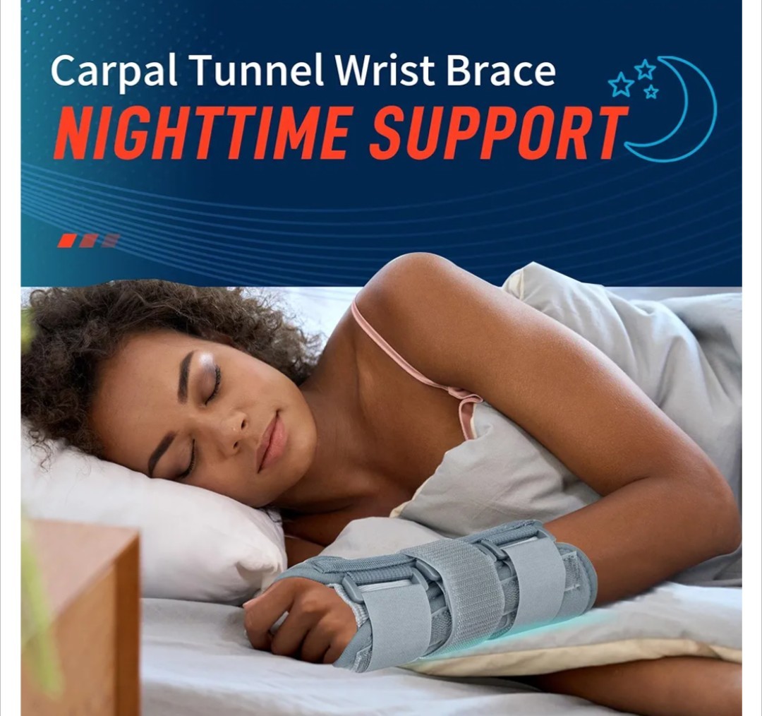 FEATOL Carpal Tunnel Wrist Brace Night Support- Pain Relief S/M #95