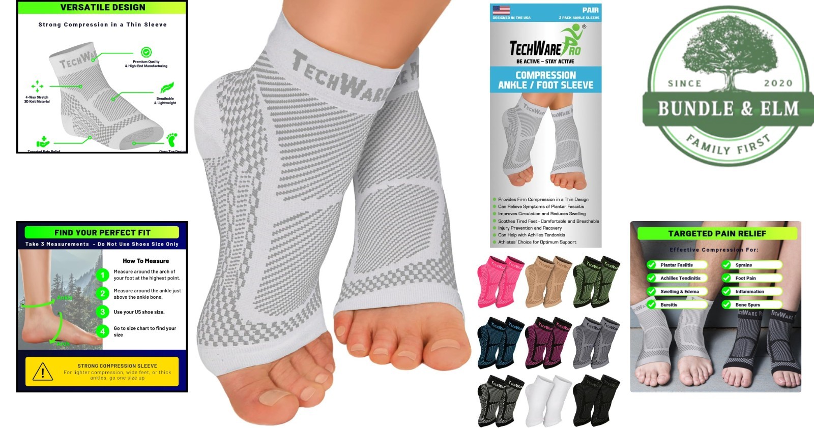 Compression Ankle Brace for Sprains, Achilles Tendonitis and Plantar Fasciitis