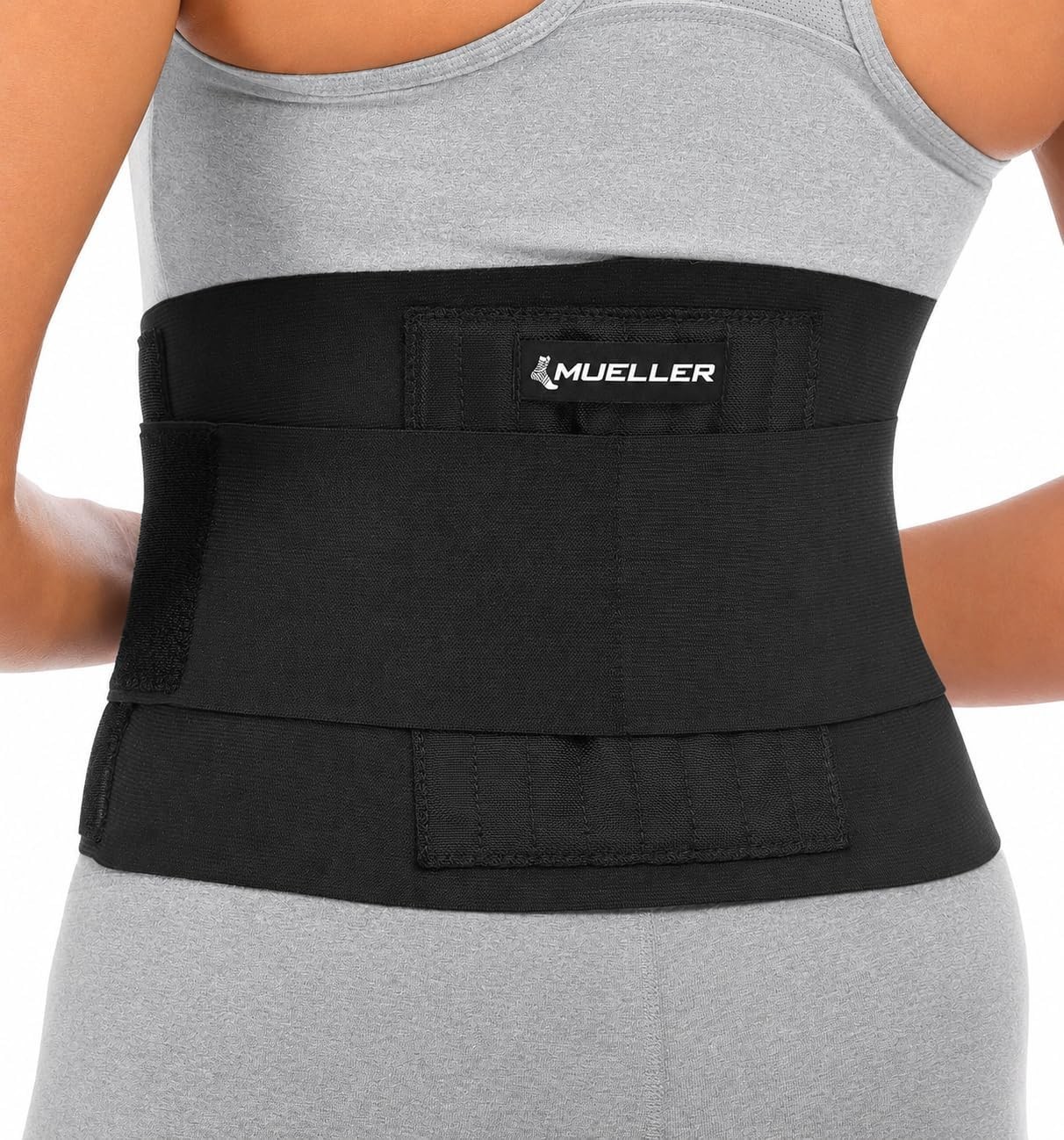 Versatile Back Support Brace for Sciatica, Strains & Posture – One Size, Black