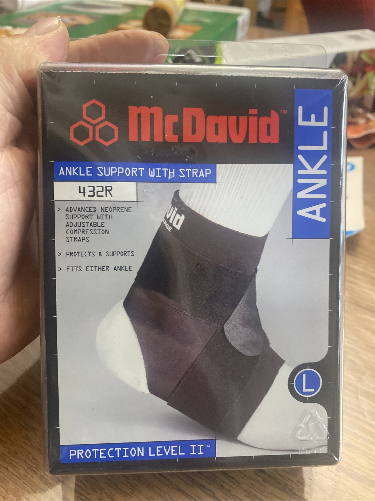 McDavid Sports 432 Adjustable Ankle Support With Strap & Thermal Neoprene