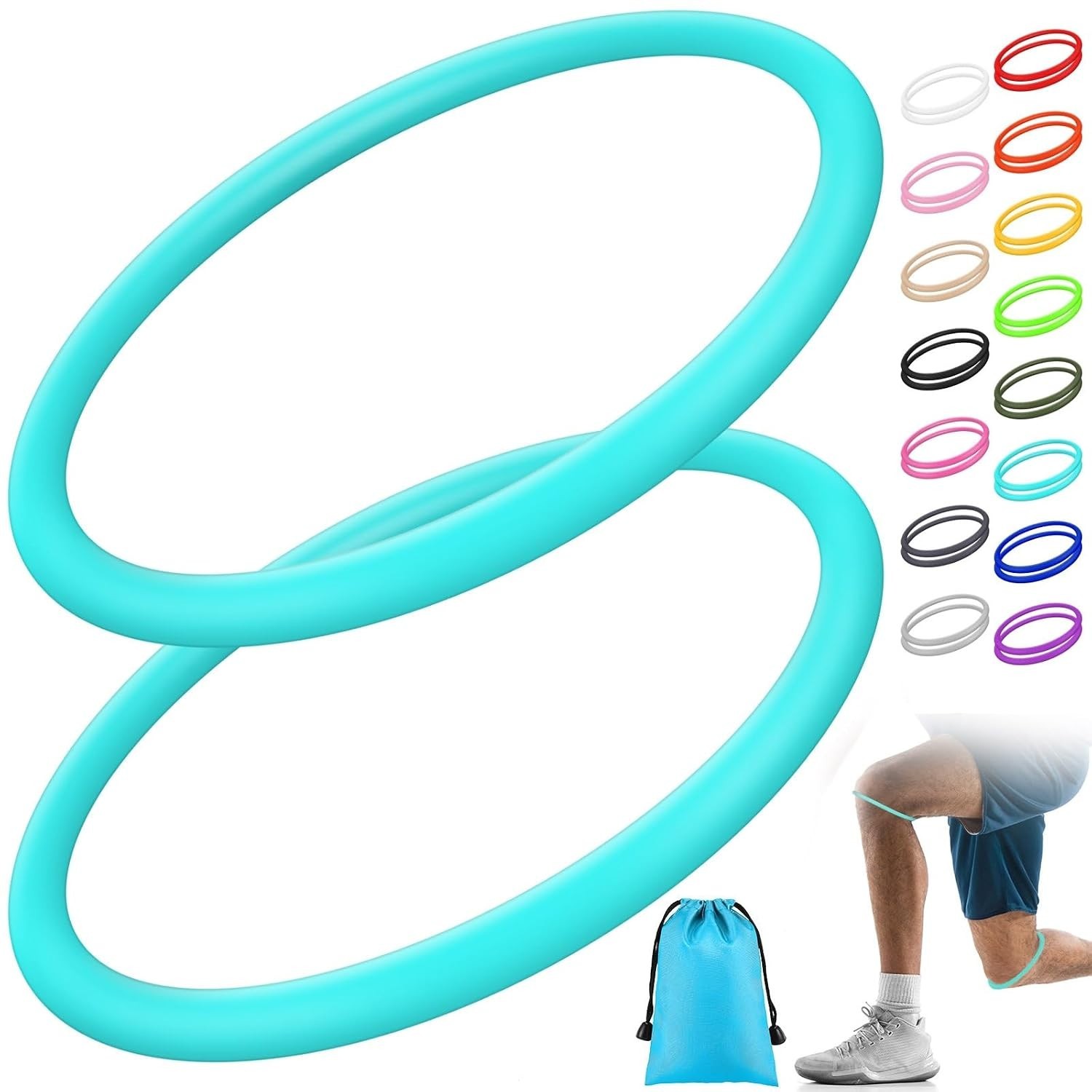 Comfortable Knee Straps – 2 Pack Silicone Patellar Support for Active Adults