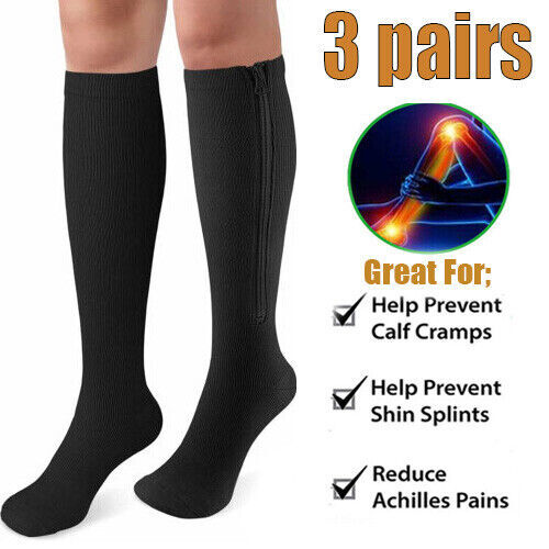 3 Pares Medias De Compression 20-30 Medias Para La Circulacion Para Diabeticos
