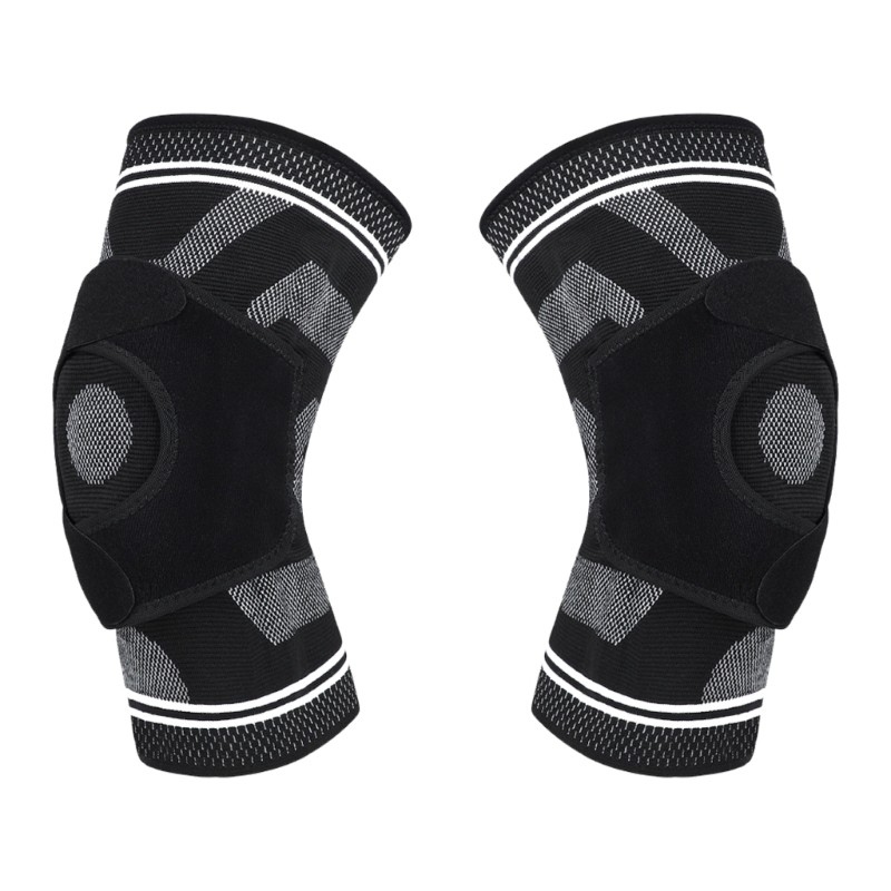 1 Pair Adjustable Knee Sleeves Knee Wrap for Muscle Support and Warmth Retention