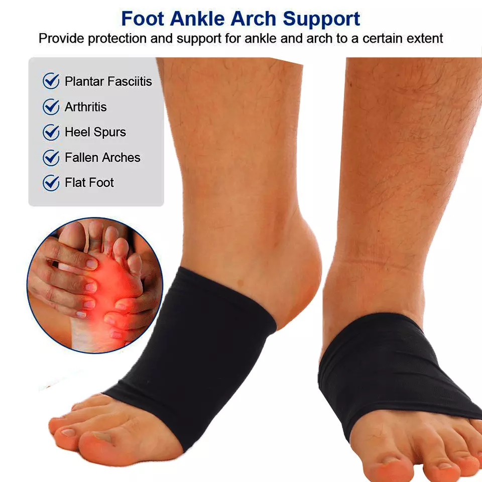 Arch Support Gel Pad Compression Support Sleeves Plantar Fasciitis Foot Relief