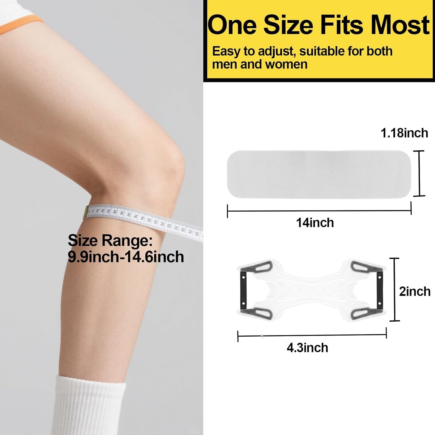 2 Pack Patellar Tendon Support Strap,Adjustable Silicone Patella Knee Strap f…