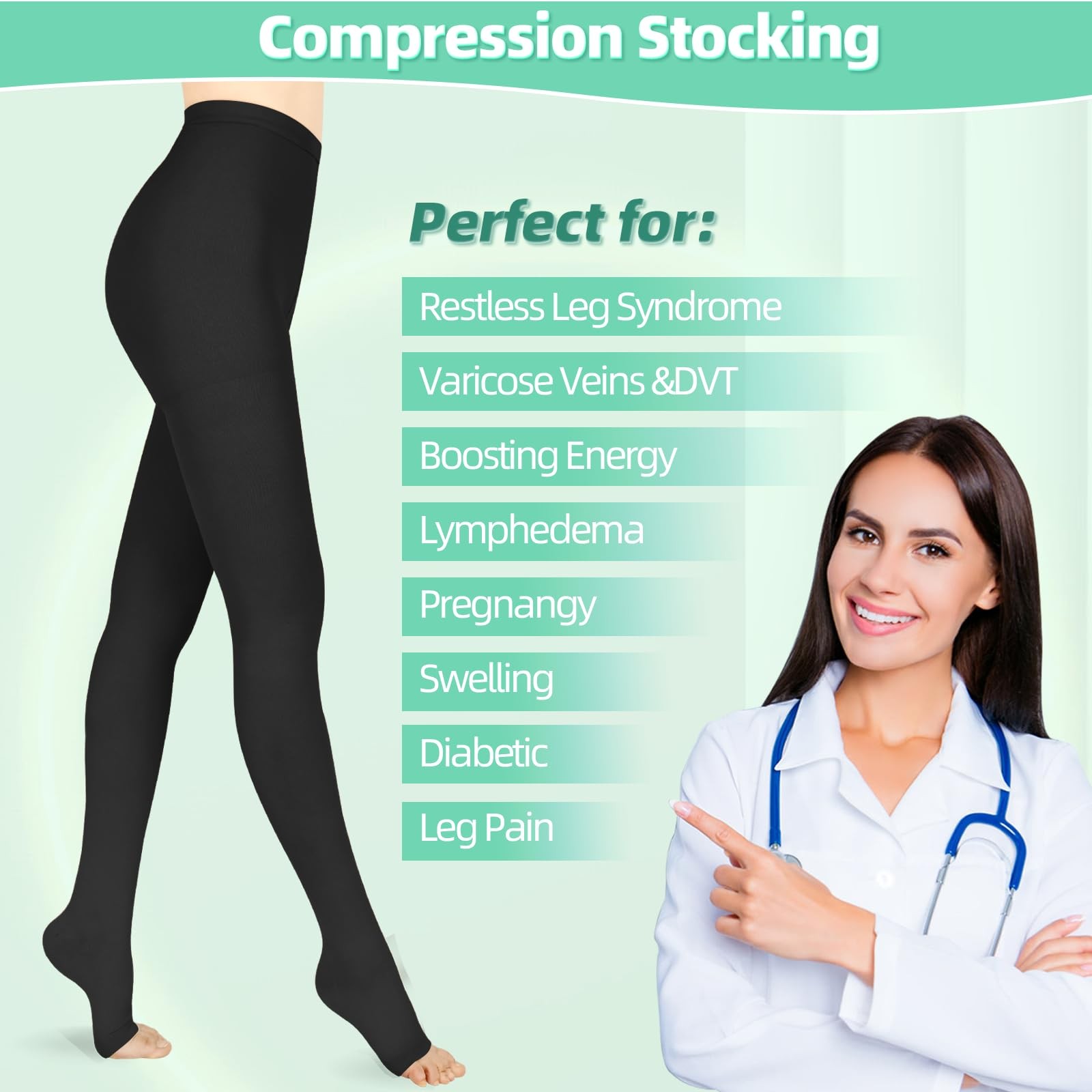 Wegitcs 20 – Pantyhose1 Pair Or 2 Pairs Comfortable