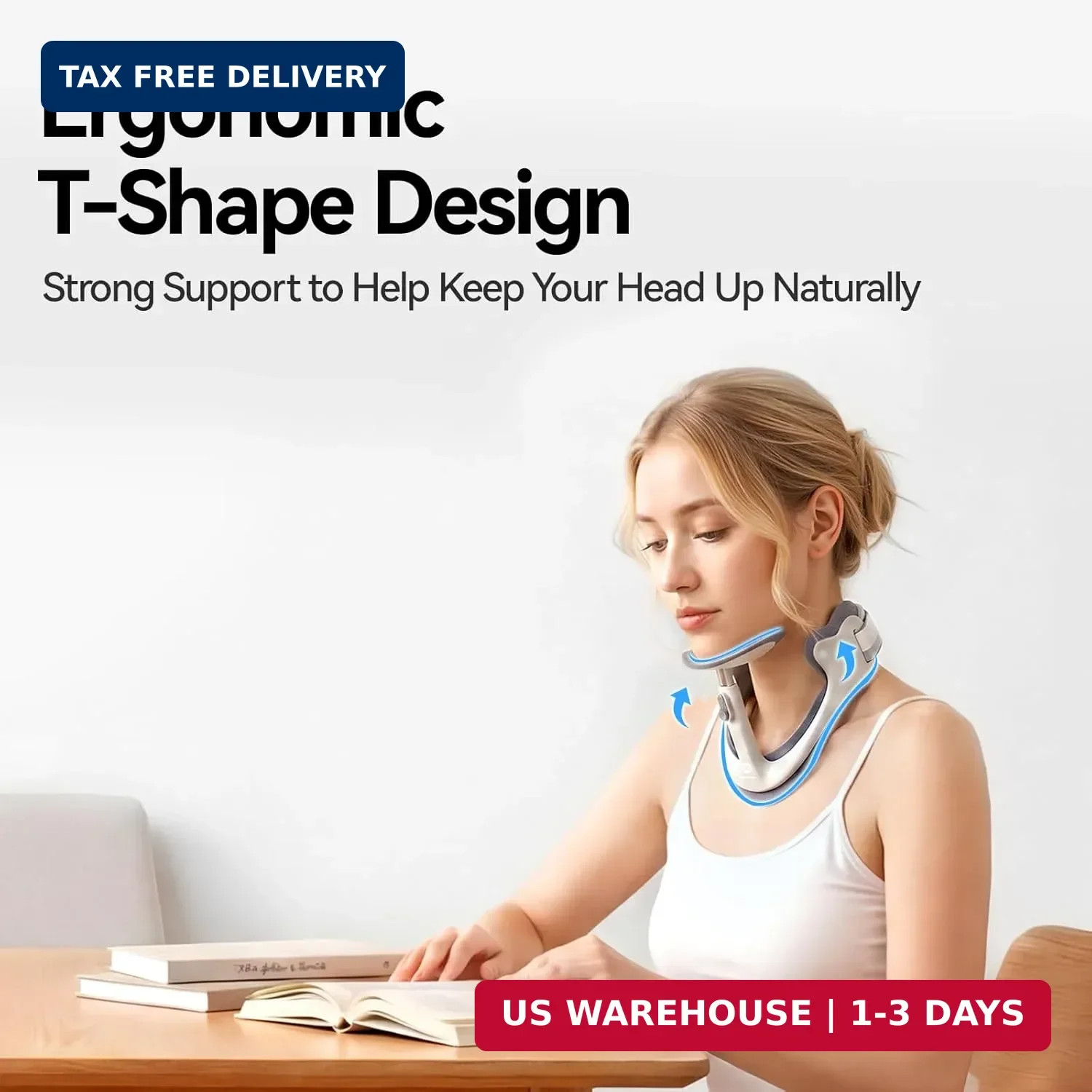 Posture Corrector for Neck & Cervical Spine Alignment – 360° Adjustable Neck Col