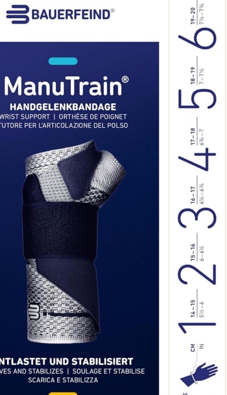 ManuTrain – Wrist Support – Relieves Strain and Stabilized During Movement Size3