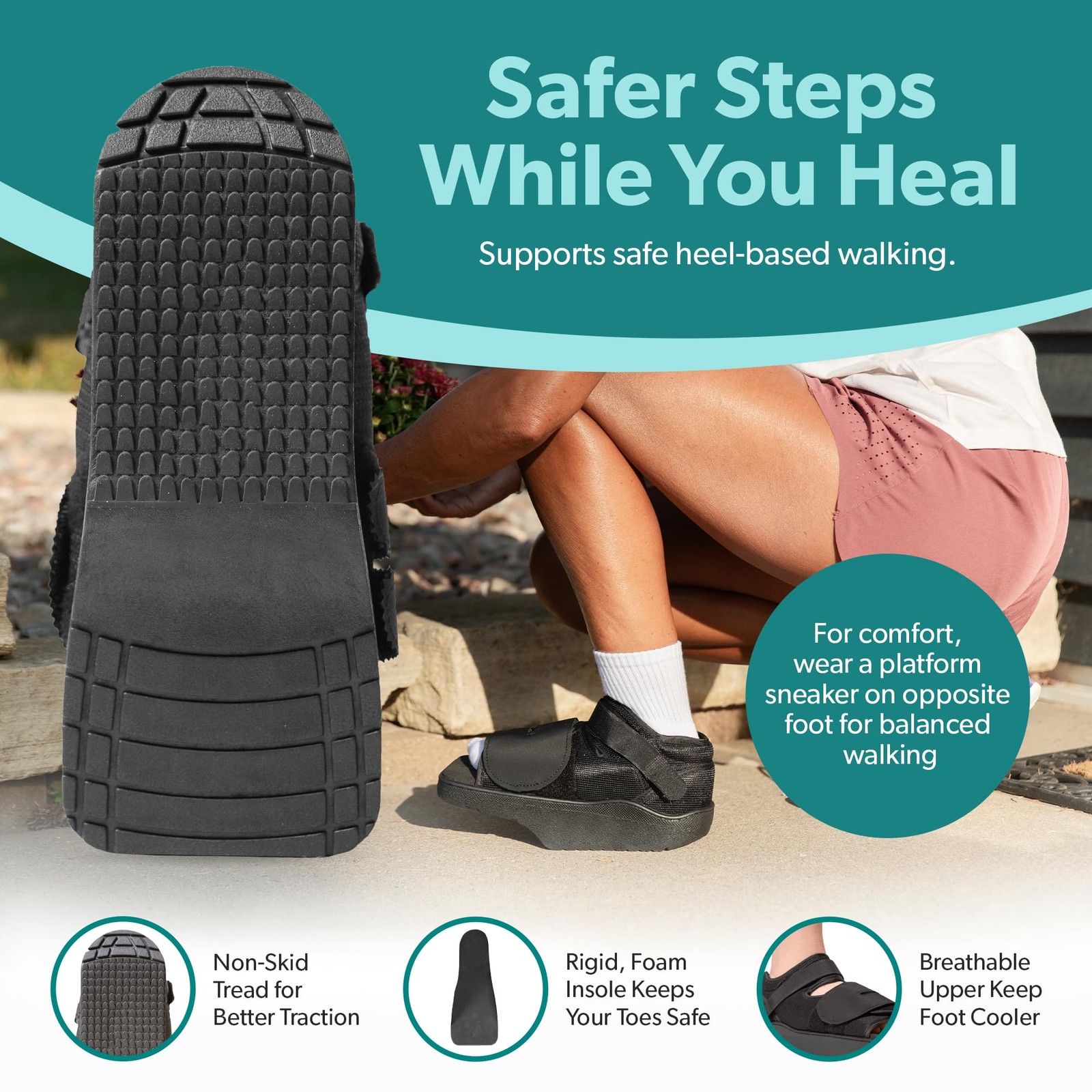 Forefoot Off-Loading Healing Shoe – Non-Weight Bearing Medical Boot for Diabeti