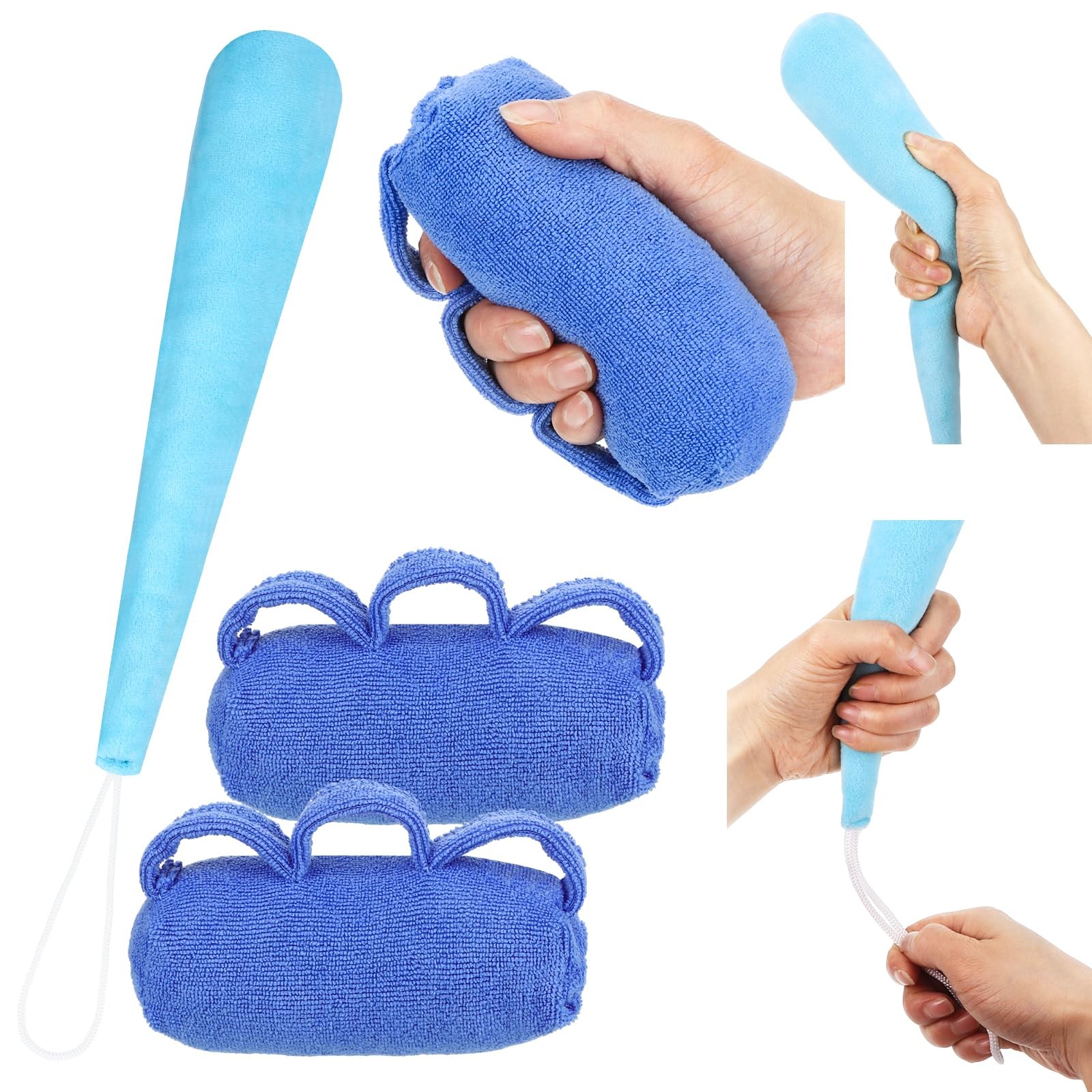6 Pcs Palm Protector Hand Contracture Cushion With Elastic Band Finger Separator