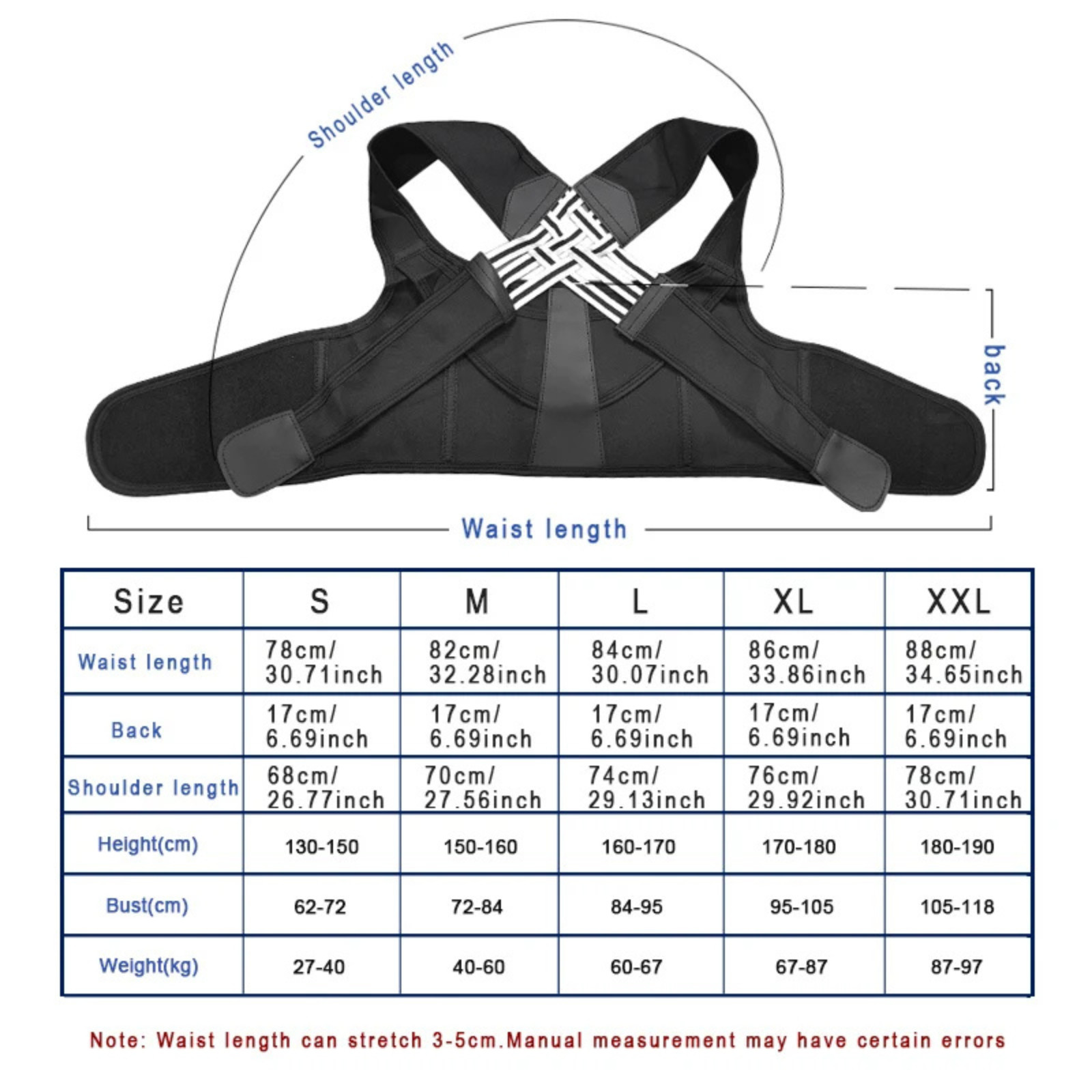 Back Brace Posture Corrector – Upper & Lower Back Support for Men & Women
