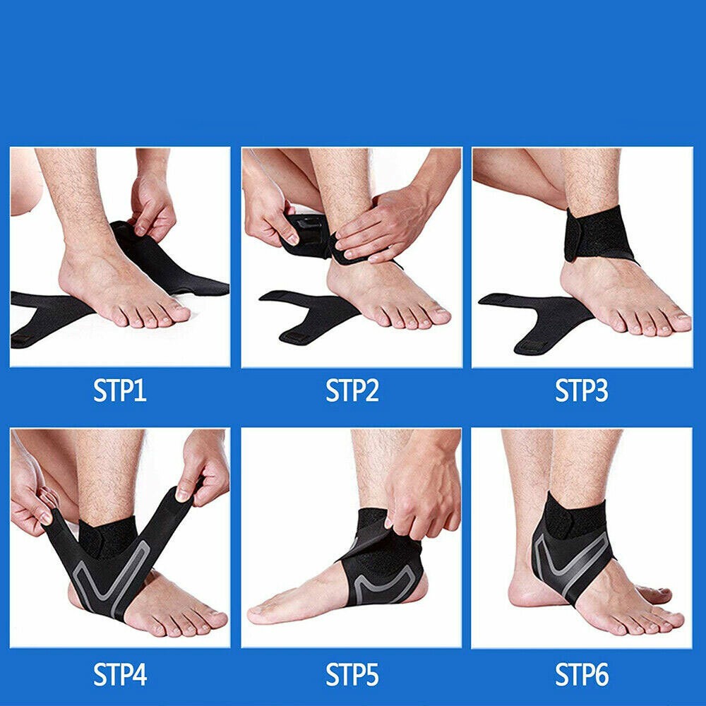 Ankle Brace Support Compression Sleeve Plantar Fasciitis Pain Relief Foot Wrap