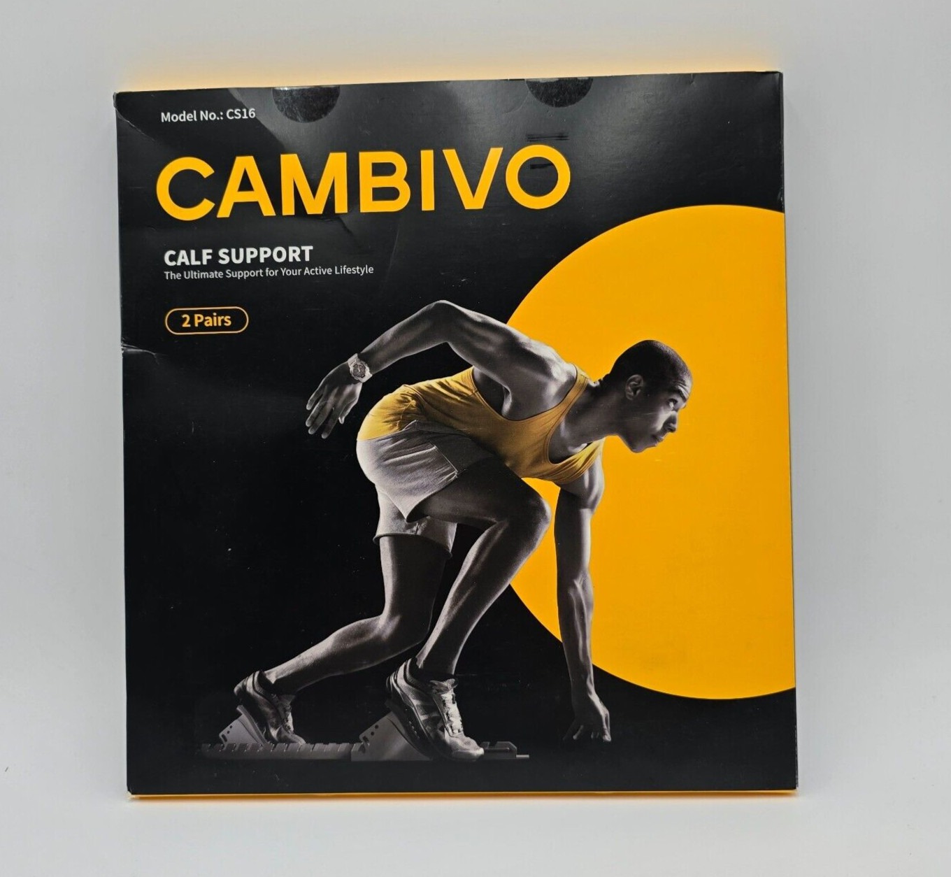 Cambivo Calf Support CS16 Two Pairs Large-XLarge Gray Grey