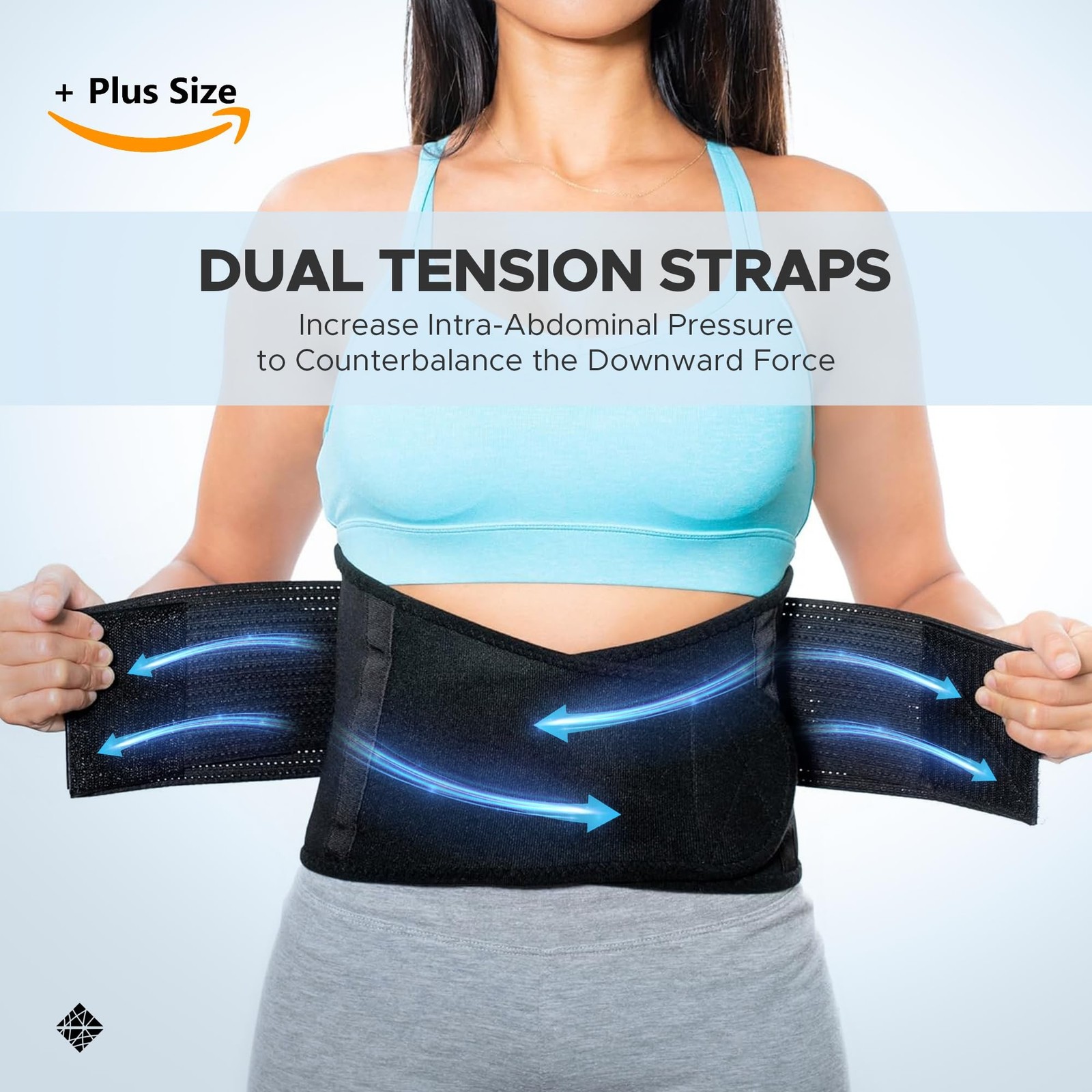 5XL Plus Size Back Brace – Adjustable Lumbar Support for Women & Men | Low