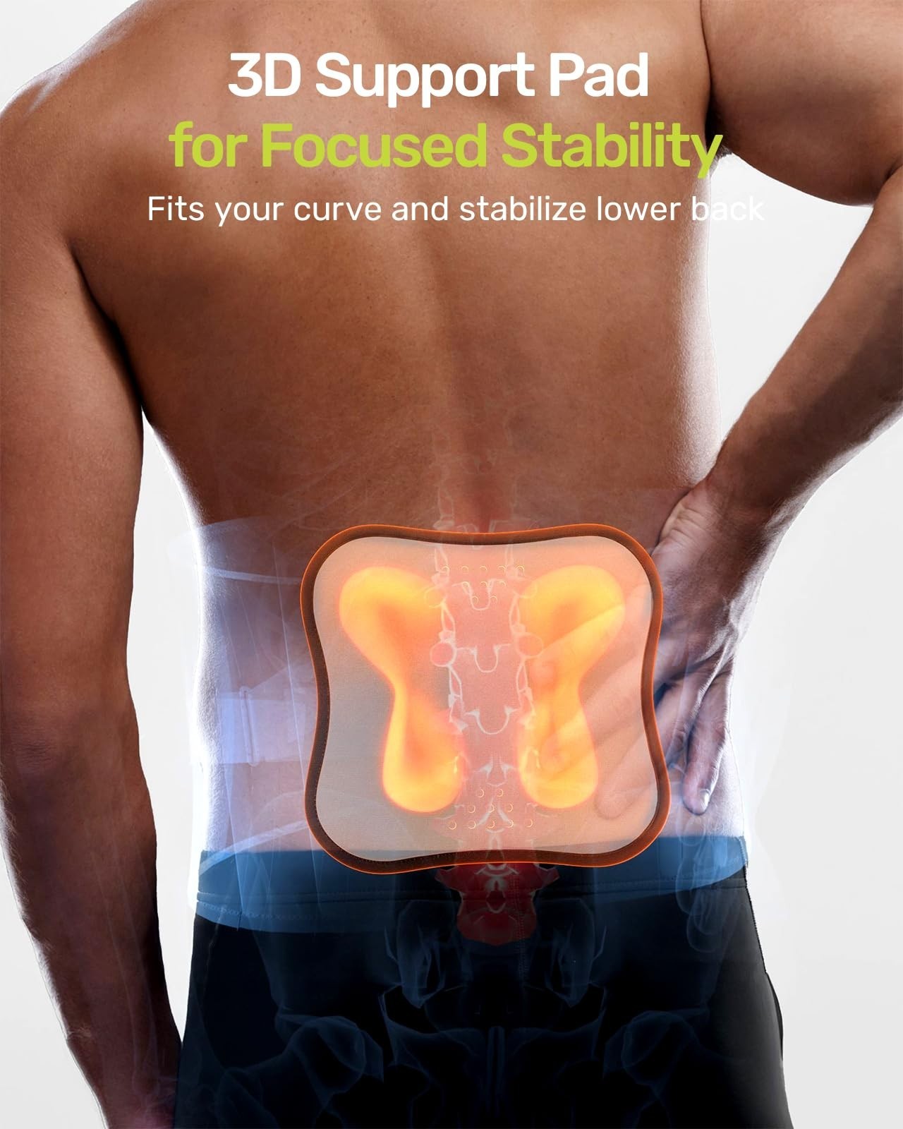 Adjustable Back Brace for Men & Women – Lumbar Support, Breathable Mesh, 8 Stays