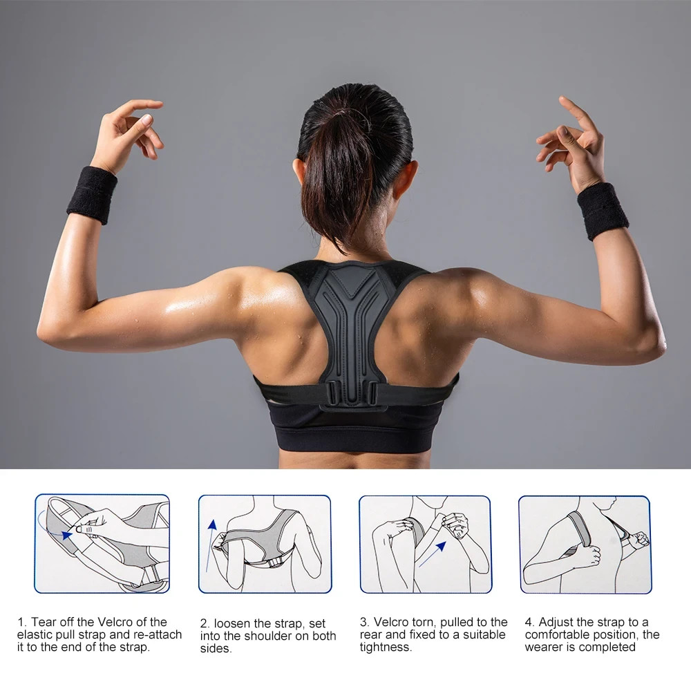 Posture Corrector for Men & Women Adjustable Upper Back Brace for Clavicle