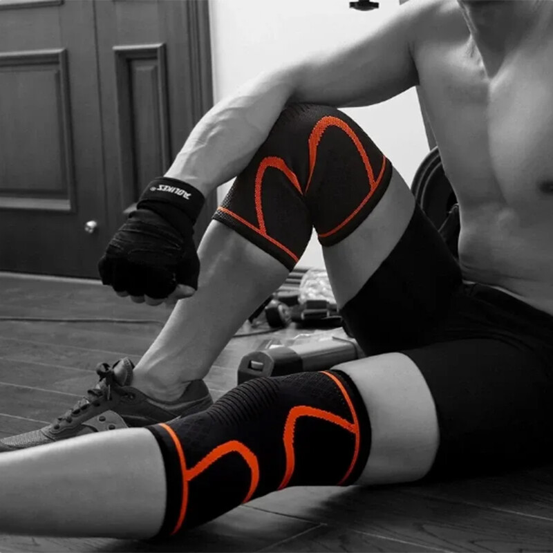 1/2Pcs Knee Brace Support Compression Sleeve Arthritis Joint Injury Pain Relief