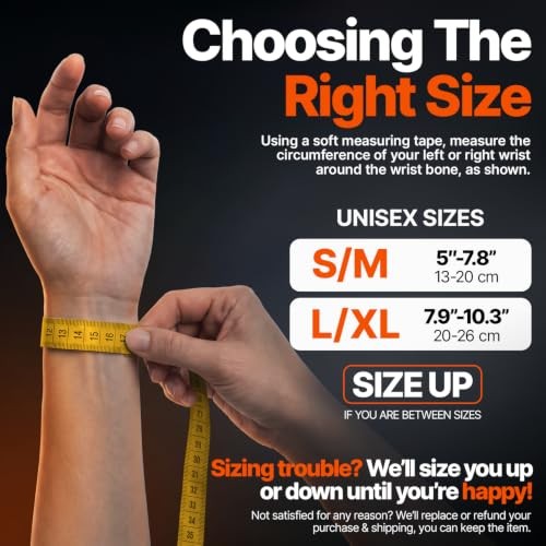 Adjustable Wrist Brace Night Support for Carpal Small/Medium (Left Hand) Black