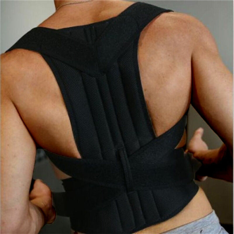 Men / Women Adjustable Posture Corrector Back Support Shoulder Back Brace Belt