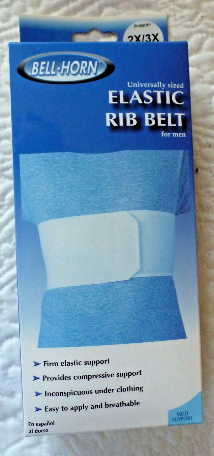 Bell-Horn Elastic rib belt for men 2x/3x nib A4466