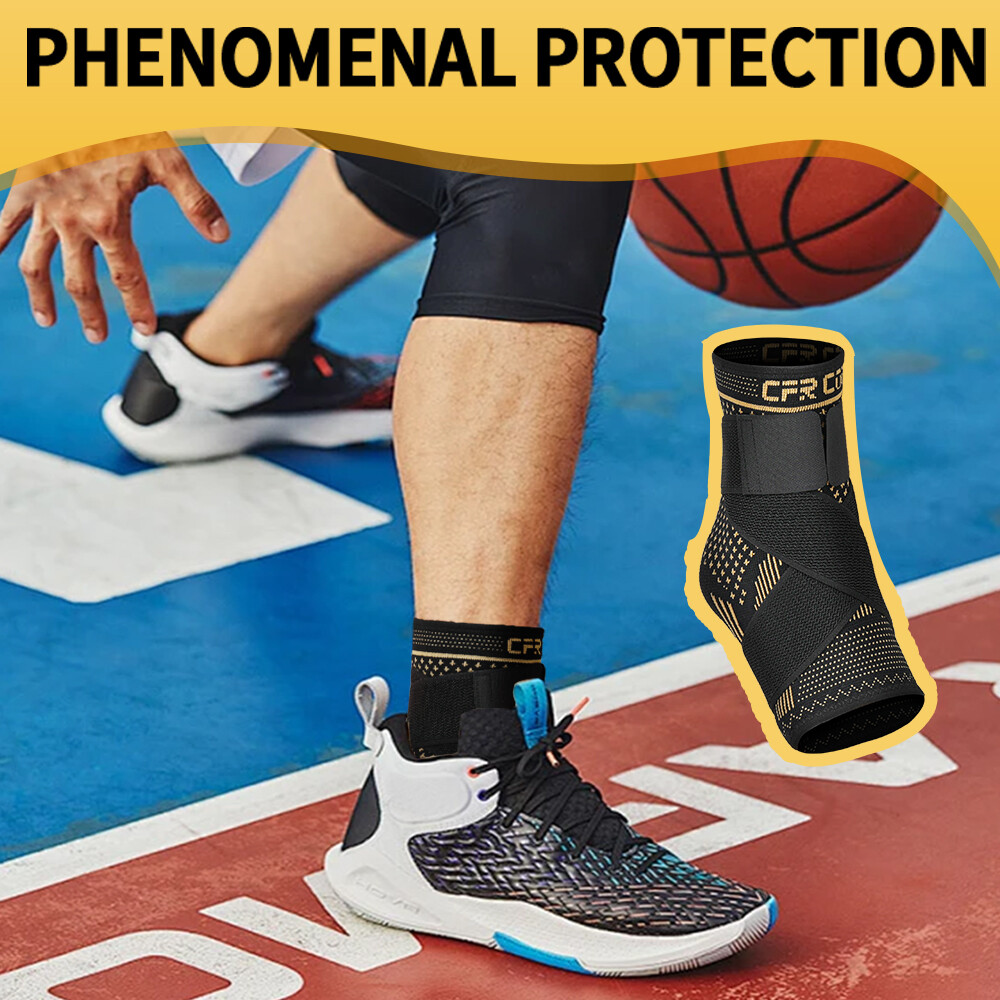 Copper Ankle Support Brace Stabilizer Compression Sleeve Socks Foot Pain Relief