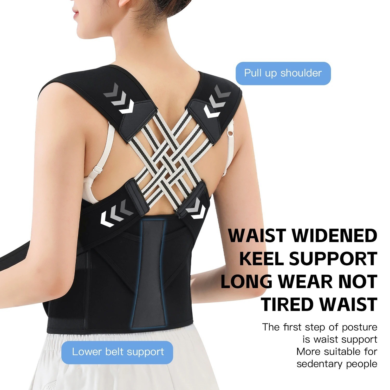 Adjustable Posture Corrector Back Shoulder Support Correct Brace Belt Men Women