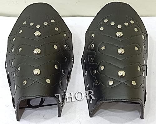Leather Medieval Bracer Pair Gauntlet Arm Guard Rustic Vintage Home Decor Gift