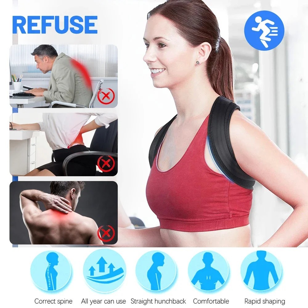 Posture Corrector Brace Belt Strap Back Shoulder Support Belt Clavicle Men Women