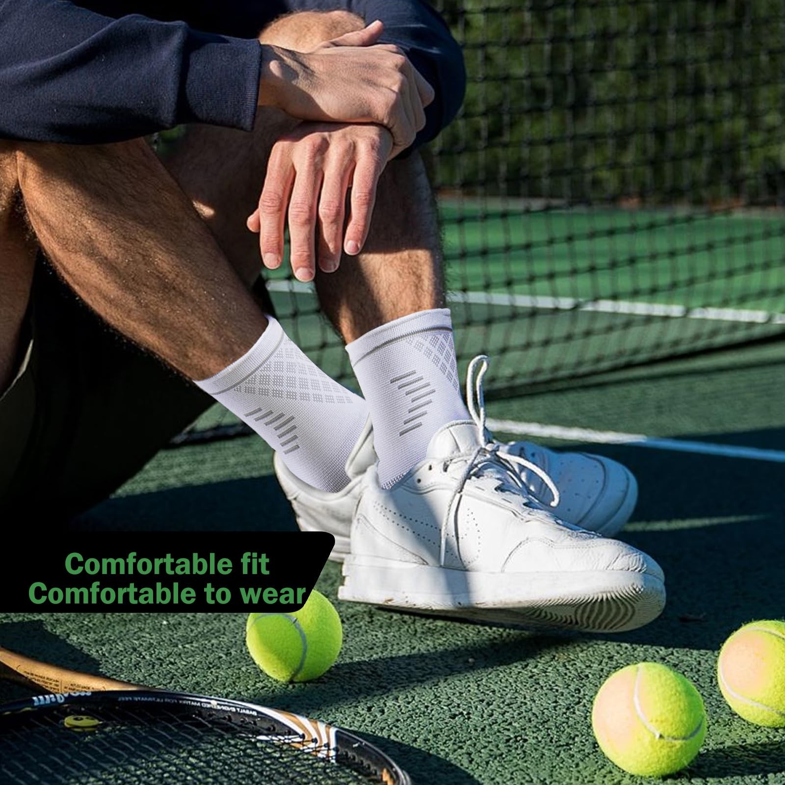 Ankle Brace Compression Sleeve Plantar Fasciitis Relief Open Toe Support M